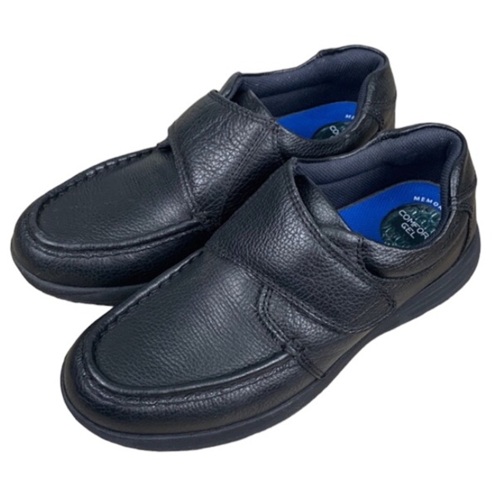Nunn Bush Men’s Black Cam MT Strap Comfort Gel Leather Tennis Shoe Size 8.5W